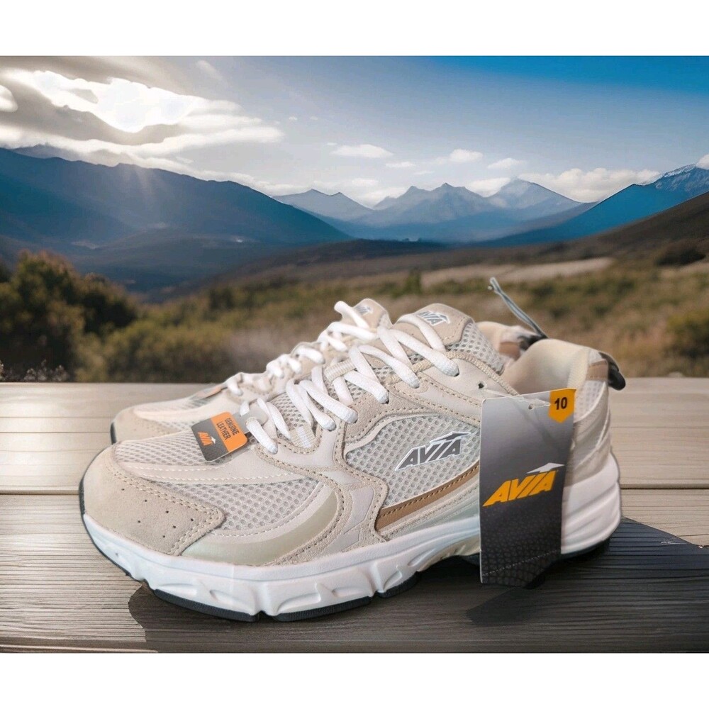 AVIA 5000 GENUINE LEATHER SNEAKERS ODOR CONTROL FOOT LINING WOMEN'S Sz 10 NWT